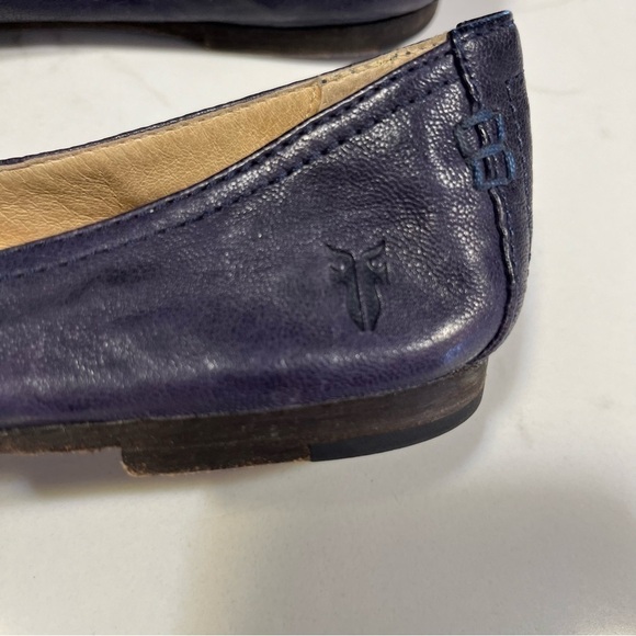 Frye Purple Leather Carson Cap Ballet Flats 6.5 - Picture 4 of 9